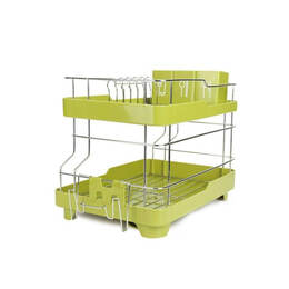 Kệ Ch&eacute;n Dĩa 2 Tầng Locknlock - 2 m&agrave;u (Xanh L&aacute;, Trắng) - LDR2001